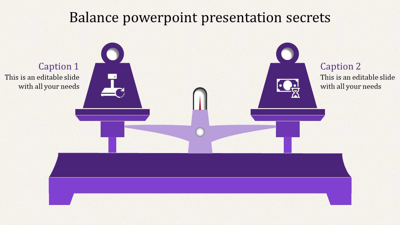 balance powerpoint presentation-purple